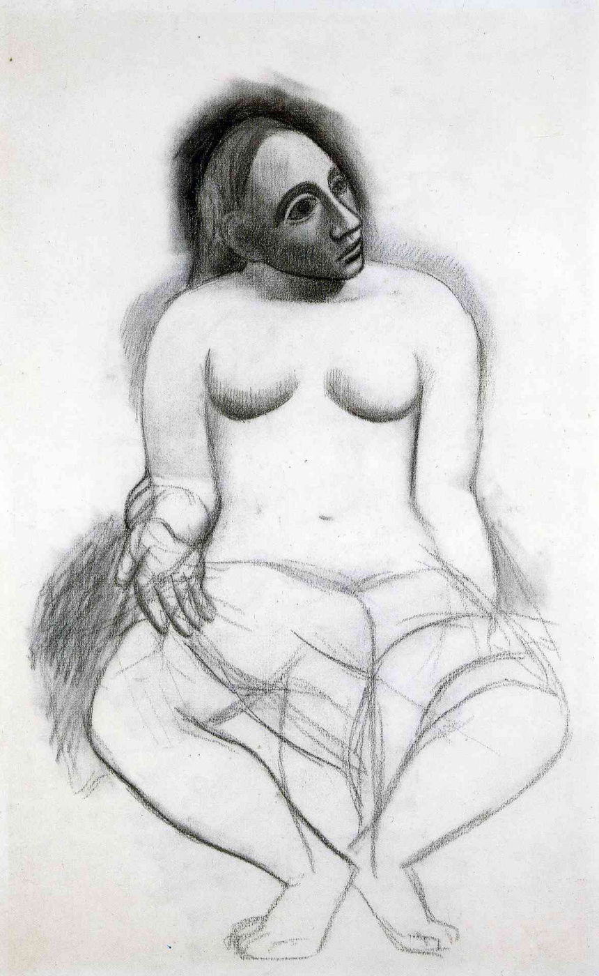 Пабло Пикассо. Сидящая обнаженная