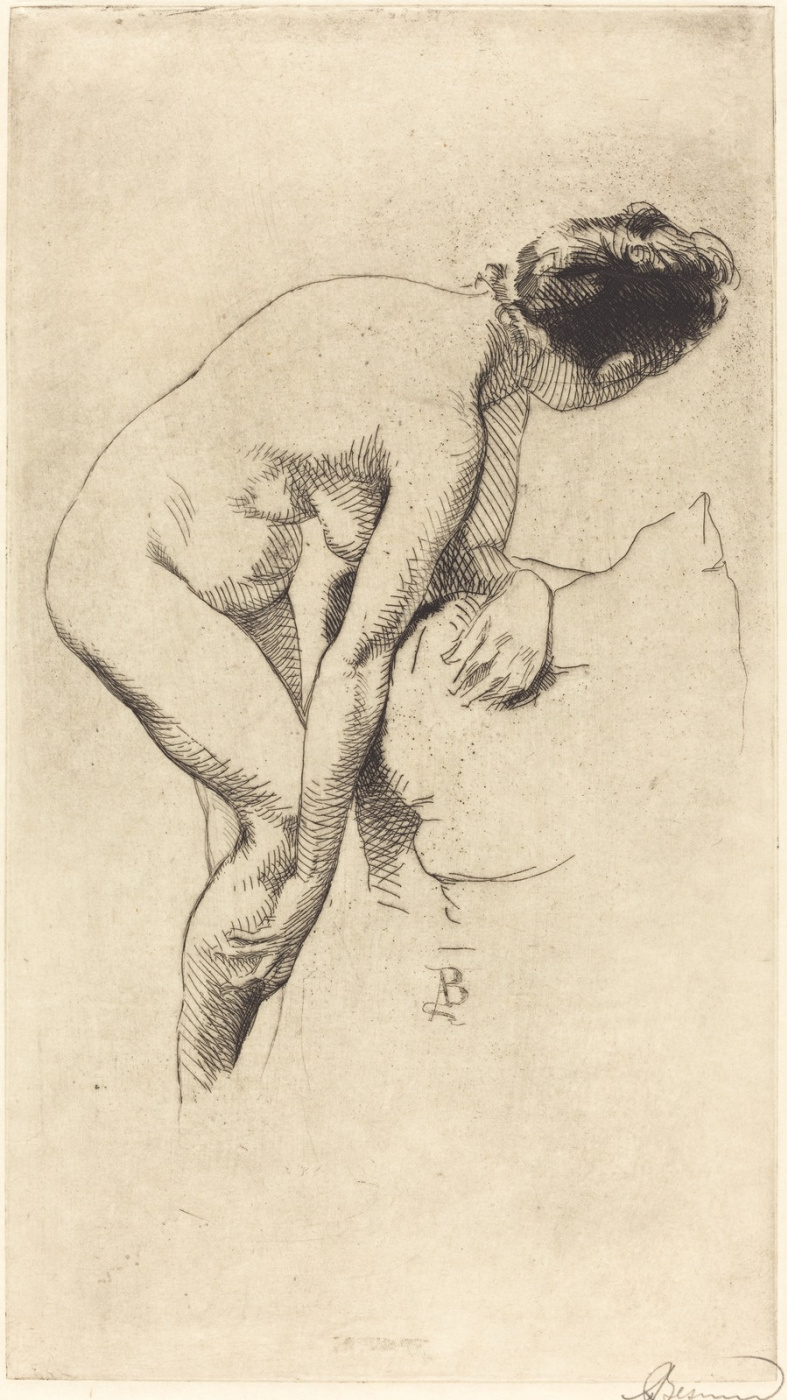 Поль Альберт Бенар. Женщина, держащаяся за ногу. 1886