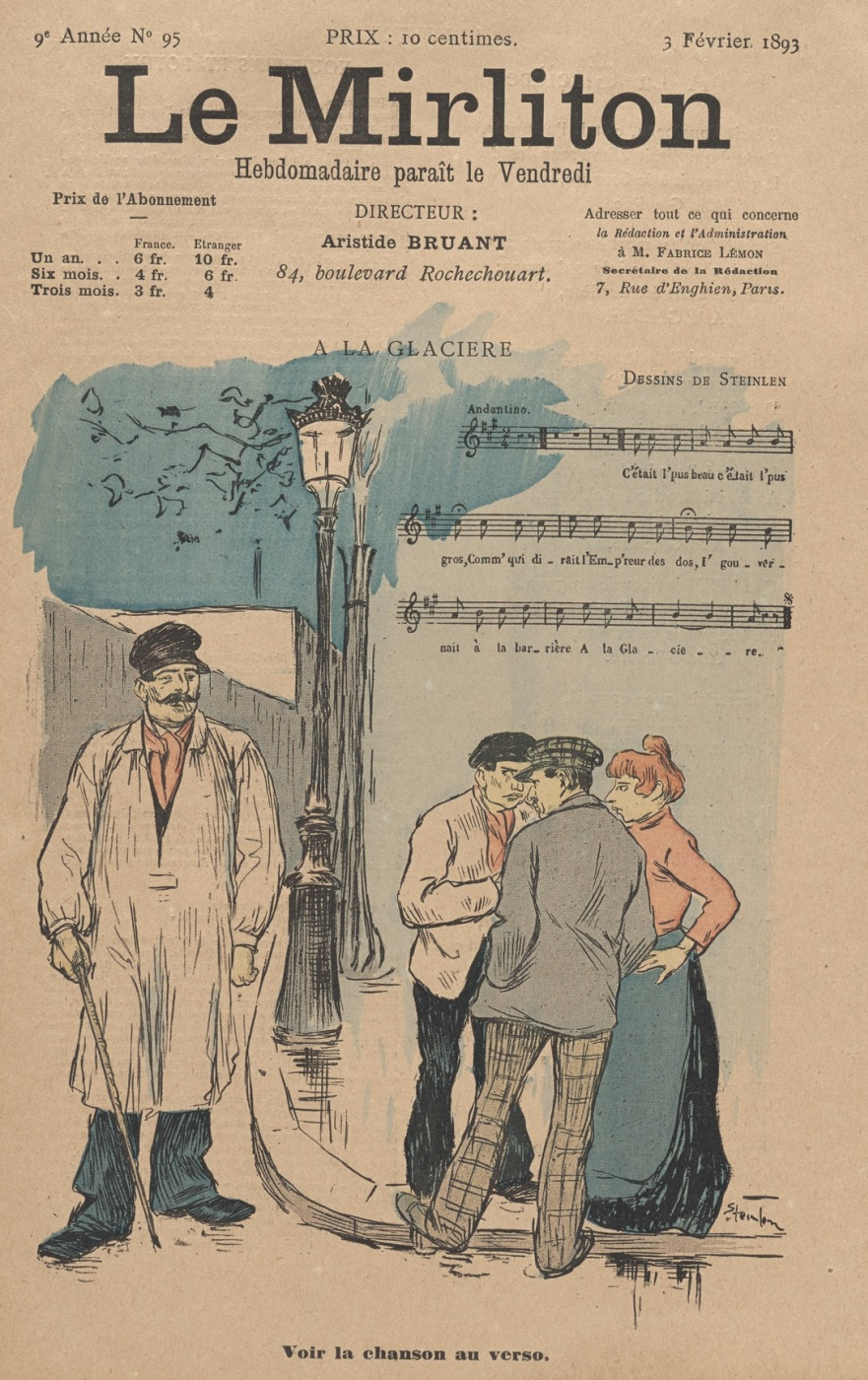 Теофиль-Александр Стейнлен. Иллюстрация для журнала "Мирлитон" № 95, 3 февраля 1893 года