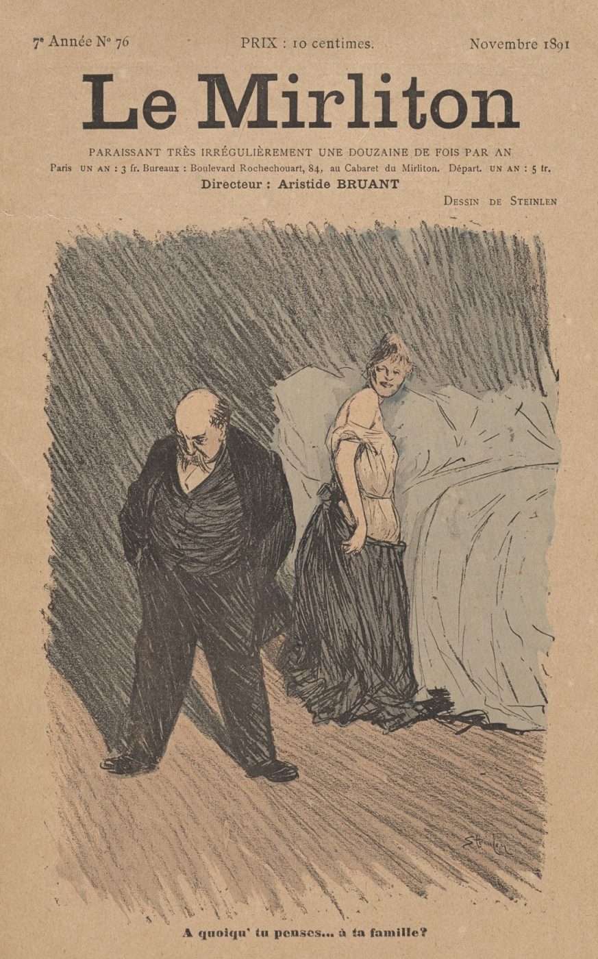 Теофиль-Александр Стейнлен. Иллюстрация для журнала "Мирлитон" № 76, ноябрь 1891 года