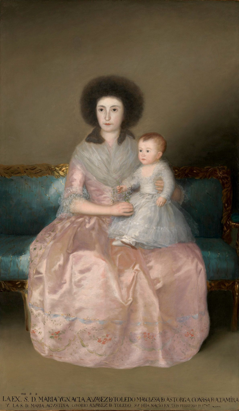 Франсиско Гойя. Портрет герцогини Альтамира с дочерью Марией Августиной