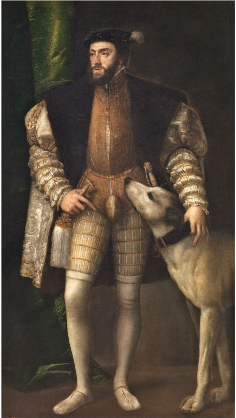 Тициан Вечеллио. Портрет императора Карла V с собакой