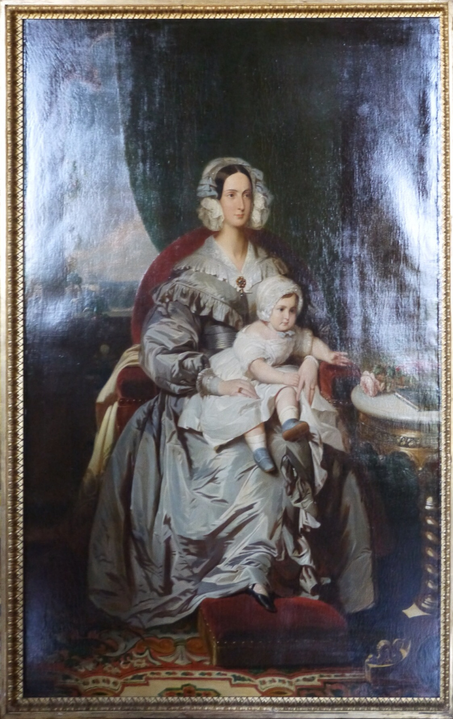 Мария Кристина Кэролайн Орлеанская, герцогиня Вютембергская и ее сын Филипп