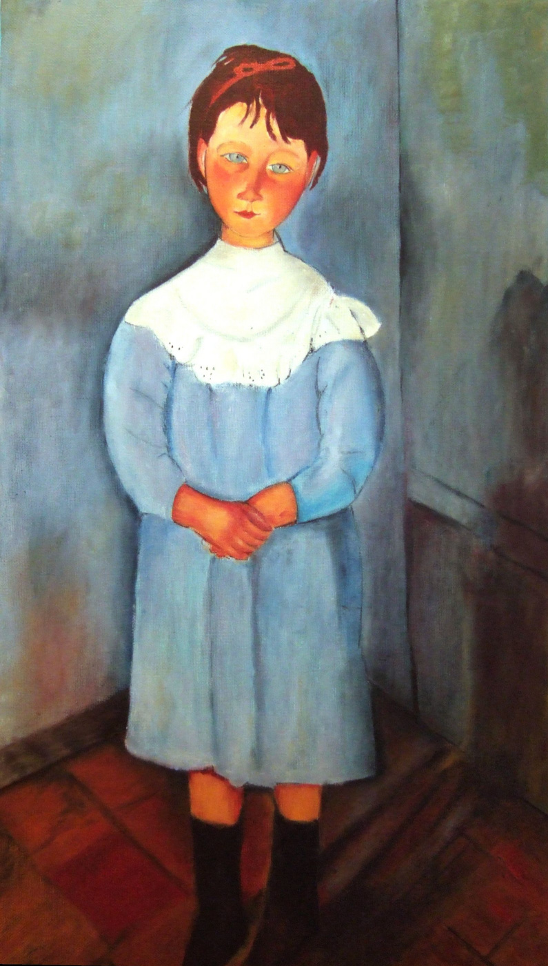 Андрей Харланов. Copy: Modigliani - Girl in blue 1918 Oil on canvas 116 x 73 cm