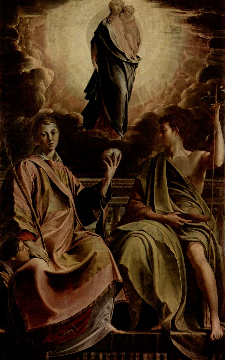 Франческо Пармиджанино. Мадонна со св. Стефаном и Иоанном Крестителем