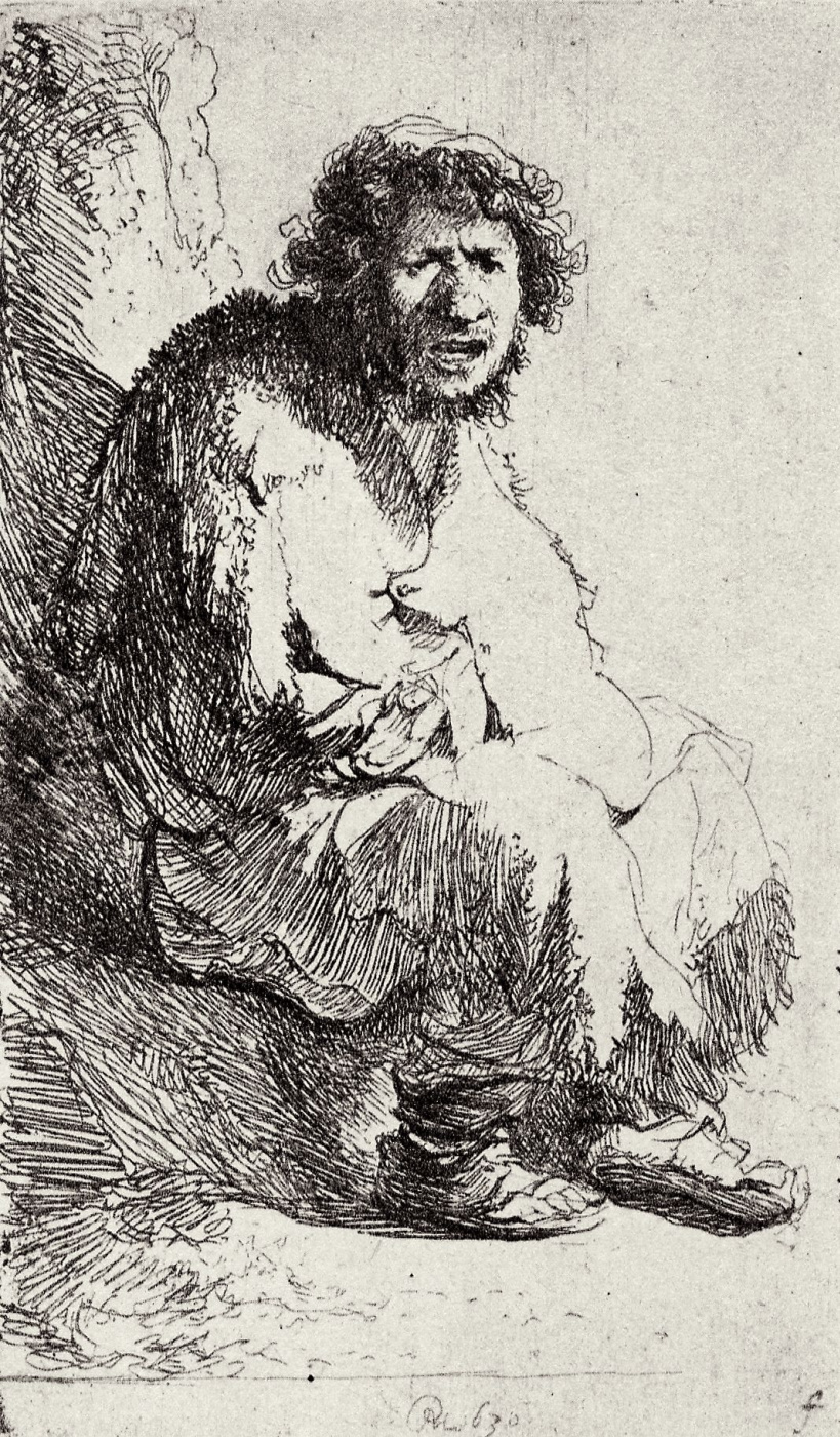 Рембрандт Харменс ван Рейн. Нищий на пригорке