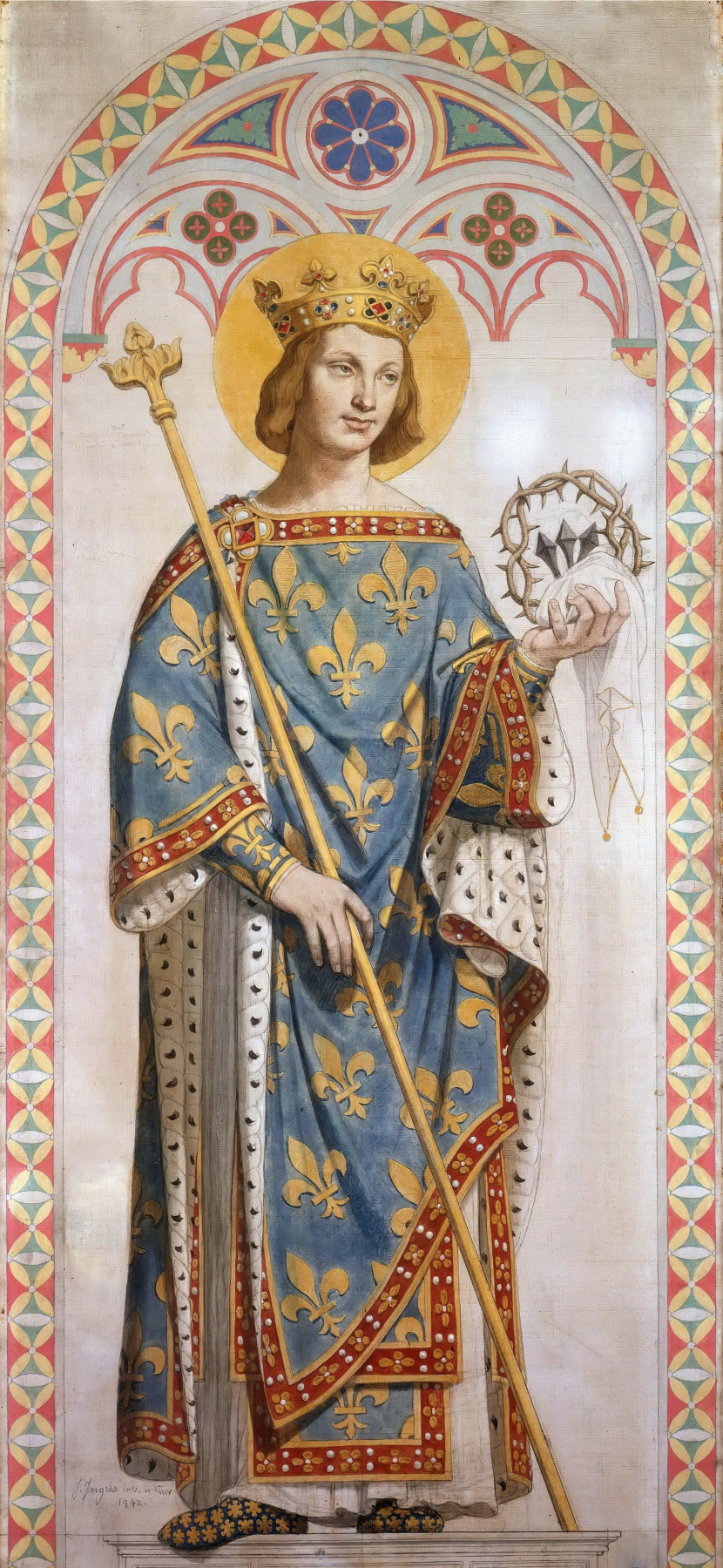 Жан Огюст Доминик Энгр. Святой Людовик, король Франции