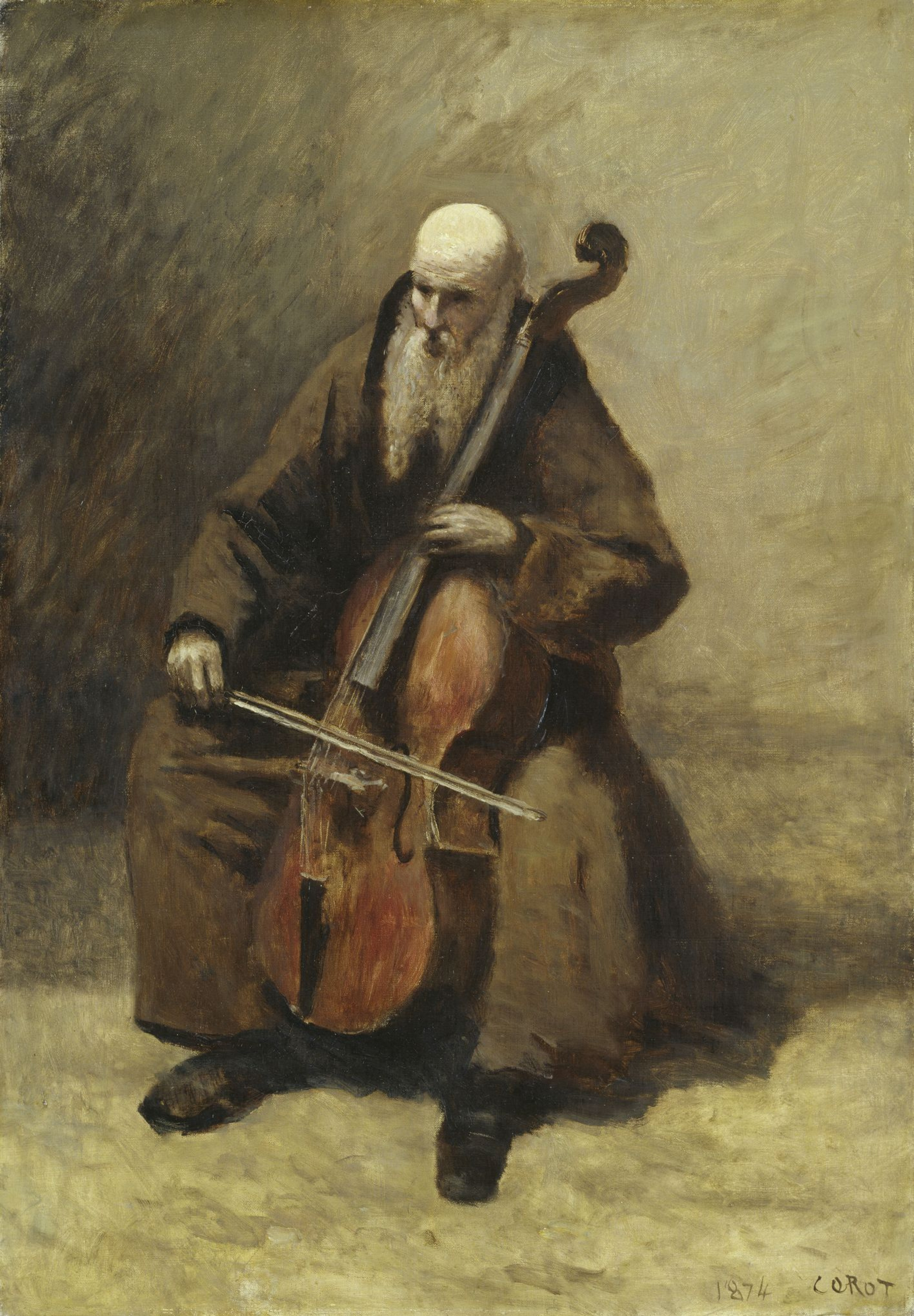 Camille Corot 一僧一个大提琴：作品描述