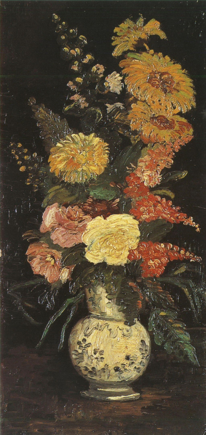 Винсент Ван Гог. Ваза с астрами, сальвиями и другими цветами