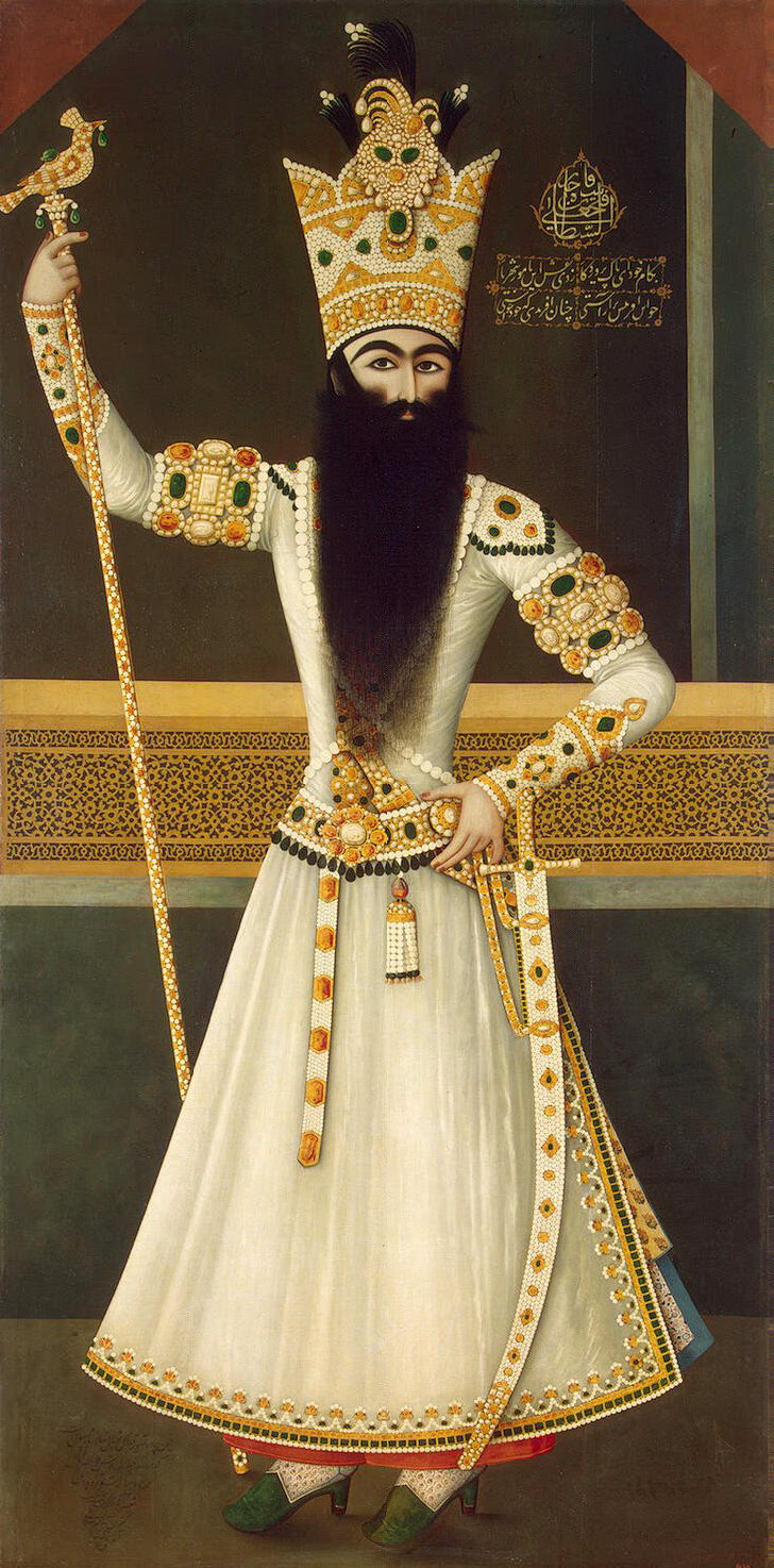 Михр-Али. Портрет стоящего Фатх-Али-шаха