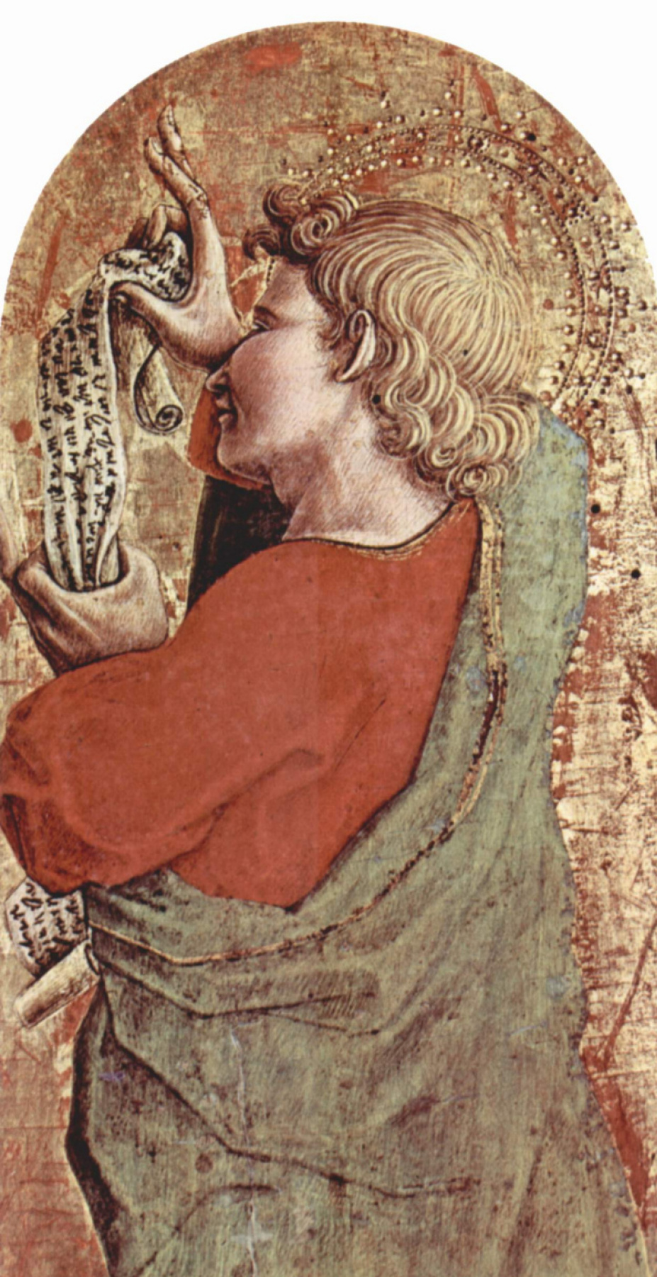 Карло Кривелли. Святой Иаков Старший. Центральный алтарь кафедрального собора в Асколи, полиптих, основание алтаря