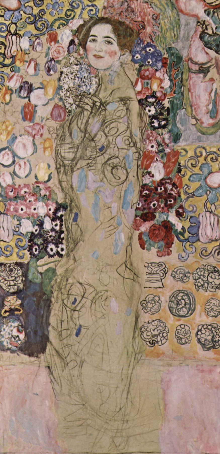 Густав Климт. Портрет Марии Мунк (незавершенное)