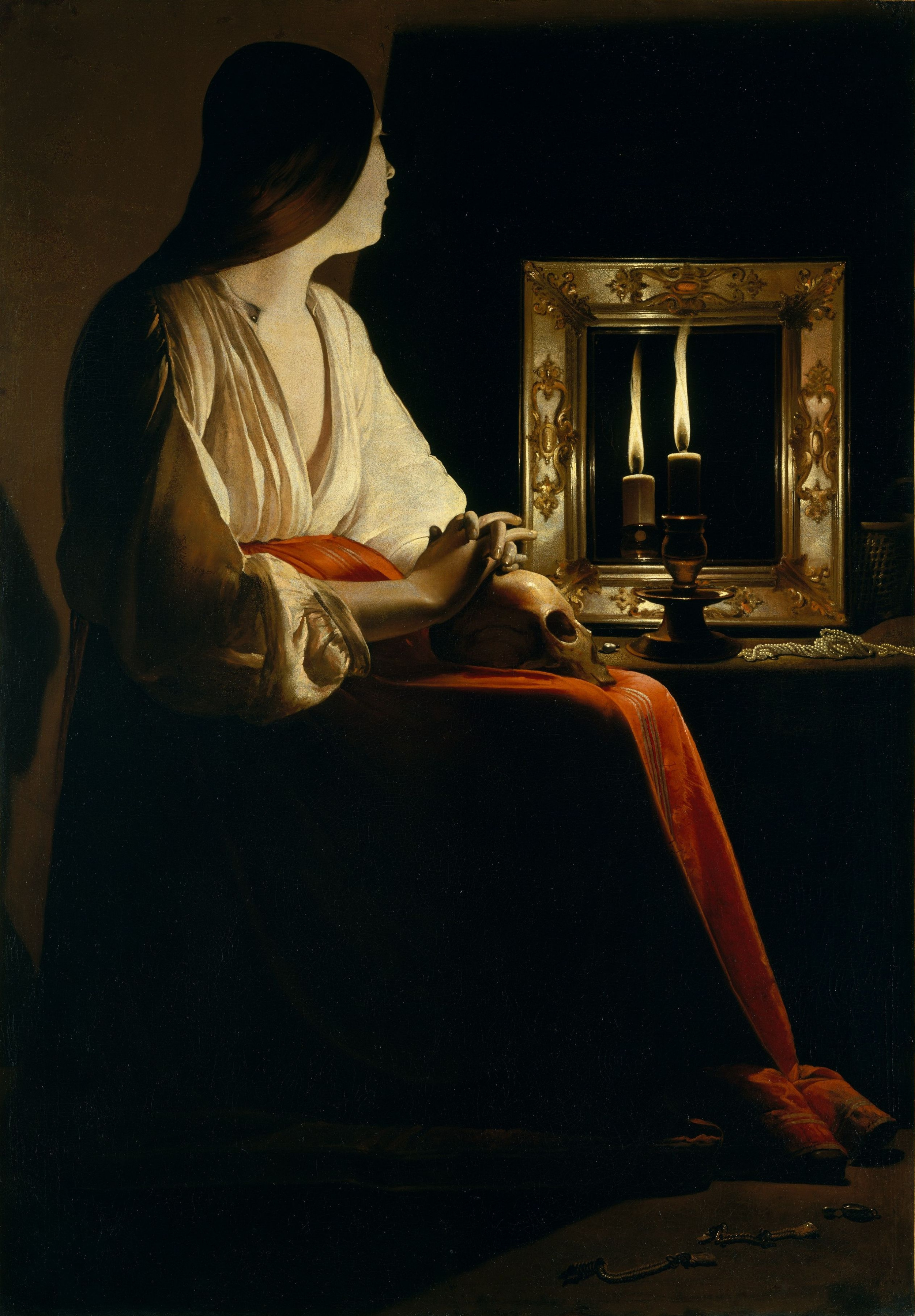 Georges de La Tour The Grieving Mary Magdalene: Descripción de la obra