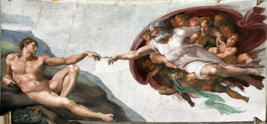 Микеланджело Буонарроти. Сотворение Адама