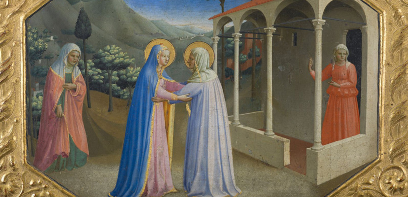 Фра Беато Анджелико. Встреча Марии и Елизаветы. Пределла алтаря Благовещение Марии