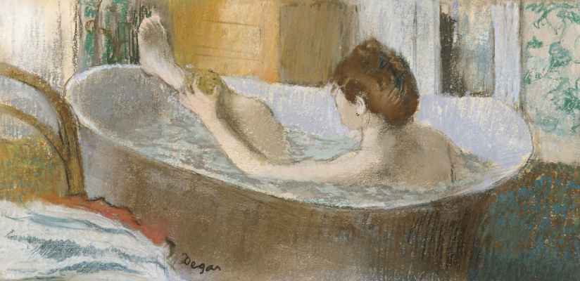 Эдгар Дега. Женщина в ванной, моющая ноги
