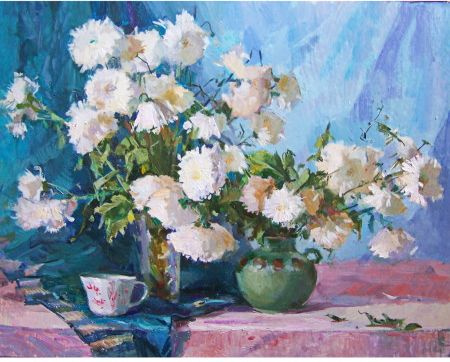 Виктория Коркишко. «Белые хризантемы»