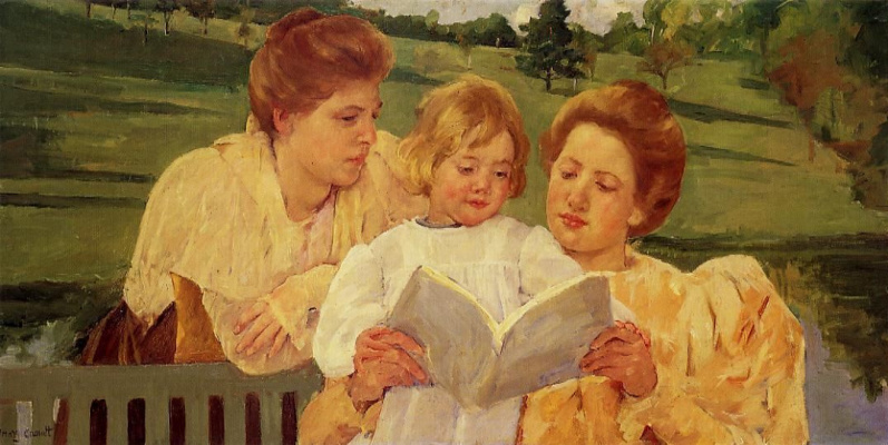 Мэри Кассат. Чтение в саду