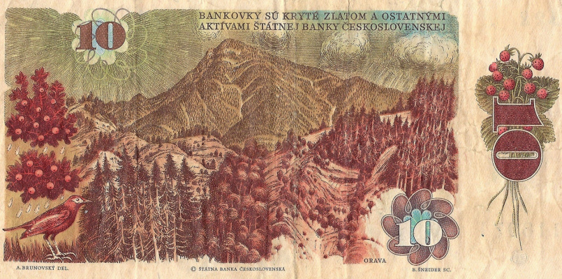 Альбин Бруновский. Дизайн денежной банкноты 10 крон