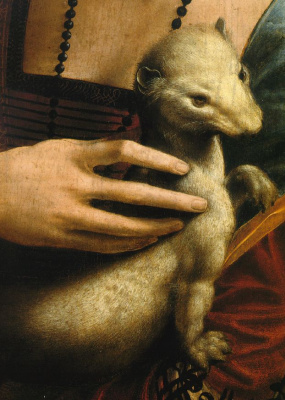 Леонардо да Винчи. Дама с горностаем (фрагмент)
