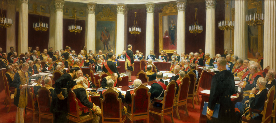 Илья Ефимович Репин. Торжественное заседание Государственного совета 7 мая 1901 года, в день столетнего юбилея со дня его учреждения