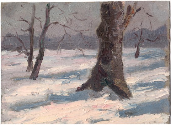 阿尔卡季 帕夫洛维奇 拉普捷夫 冬天的小树林:作品描述