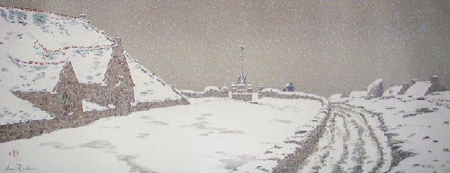 Анри (Henri) Ривьер (Rivière). Снегопад (La Neige)