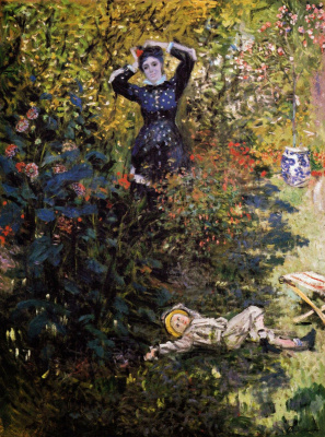 Клод Моне. Камилла и Жан Моне в саду в Аржантёе