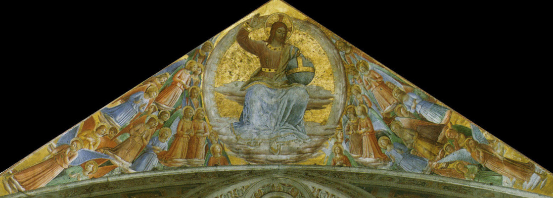 Фра Беато Анджелико. Христос во Славе. Фрагмент фрески капеллы Мадонны ди Сан-Бризио