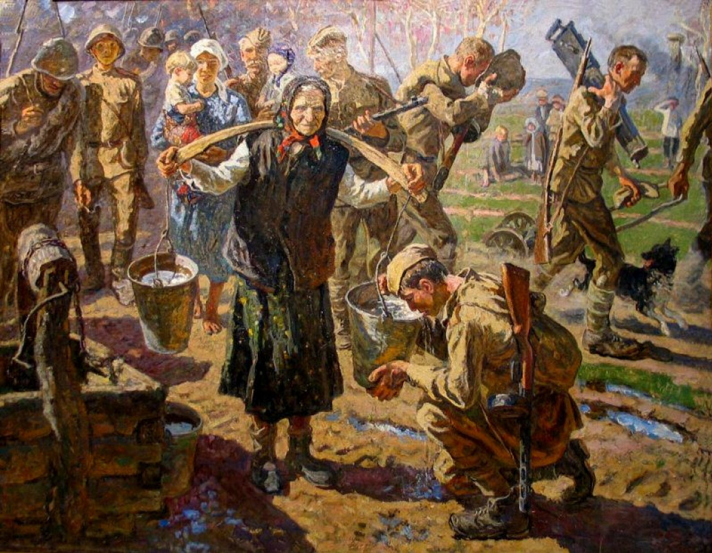 Евгений Александрович Казанцев - Март. Старый дом., 1987, 80×60 см:  Описание произведения | Артхив