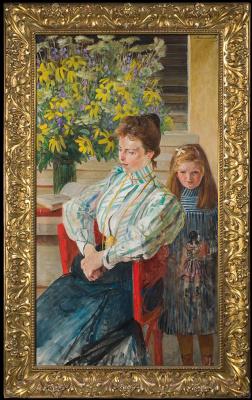 朱莉安诺娃和她的女儿的画像