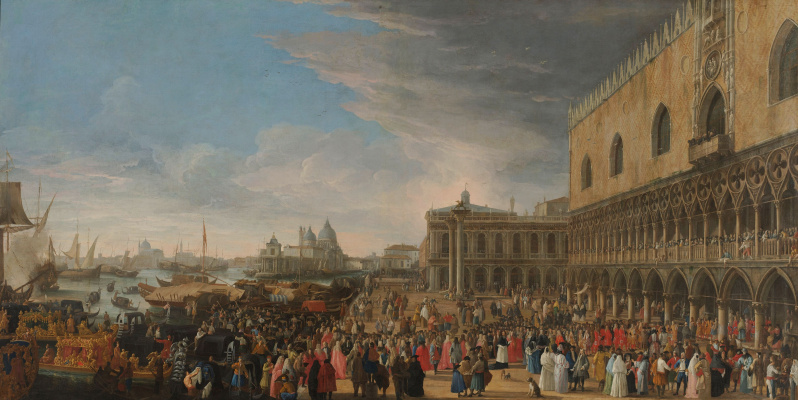 Лука Карлеварис. Прибытие французского посла в Венецию в 1706 году