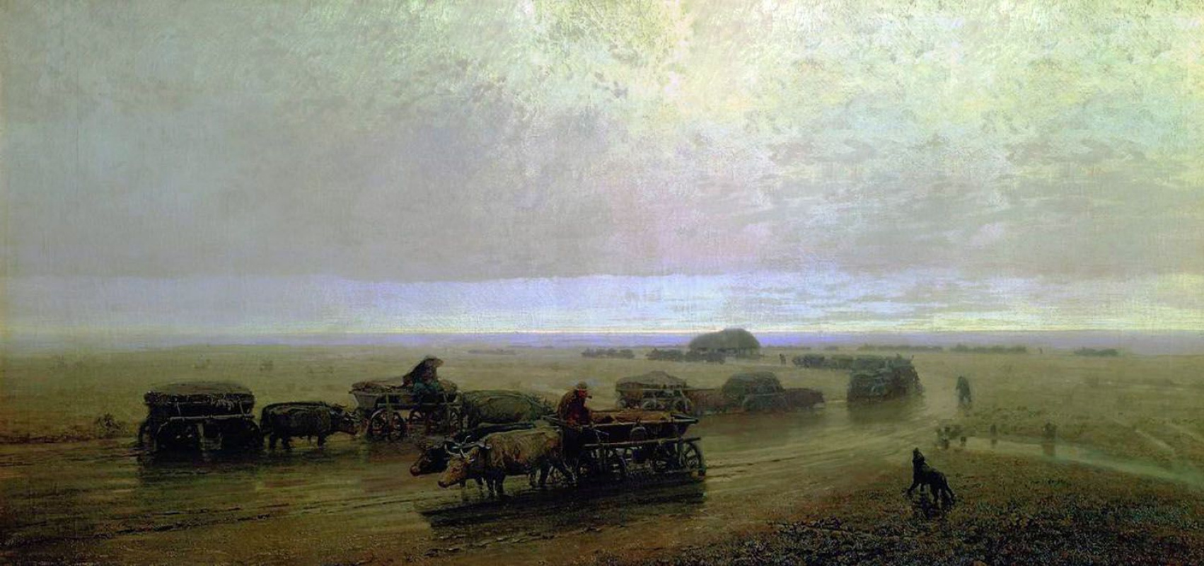 Архип Иванович Куинджи - Чумацкий тракт в Мариуполе, 1875, 213×106 см:  Описание произведения  Артхив