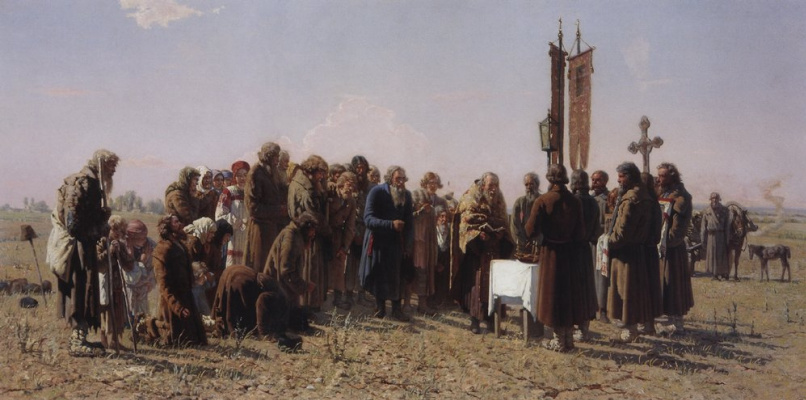 Григорий Григорьевич Мясоедов. Молебен во время засухи