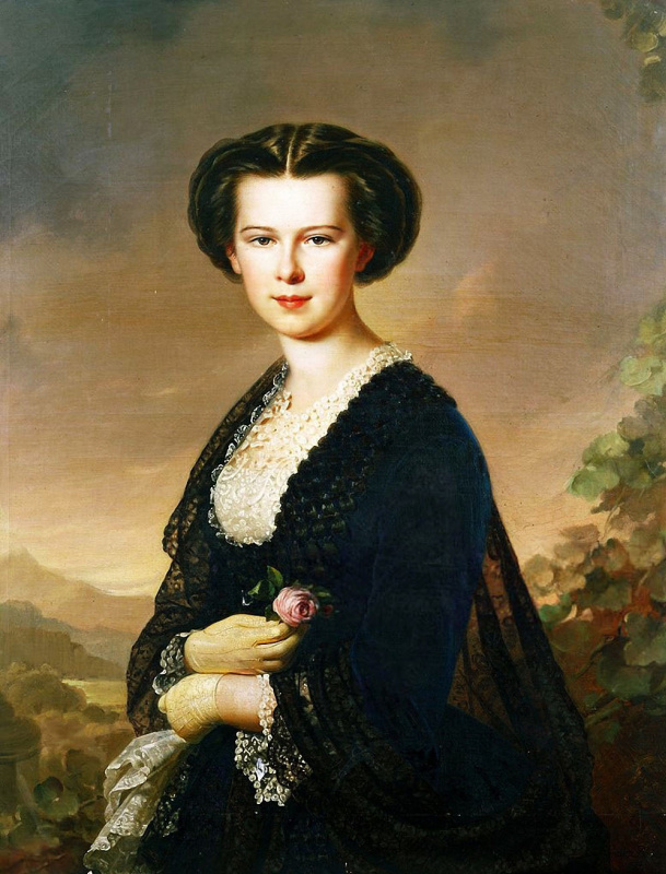 Антон Эйнсли. Императрица Елизавета Австрийская, 1856 г.