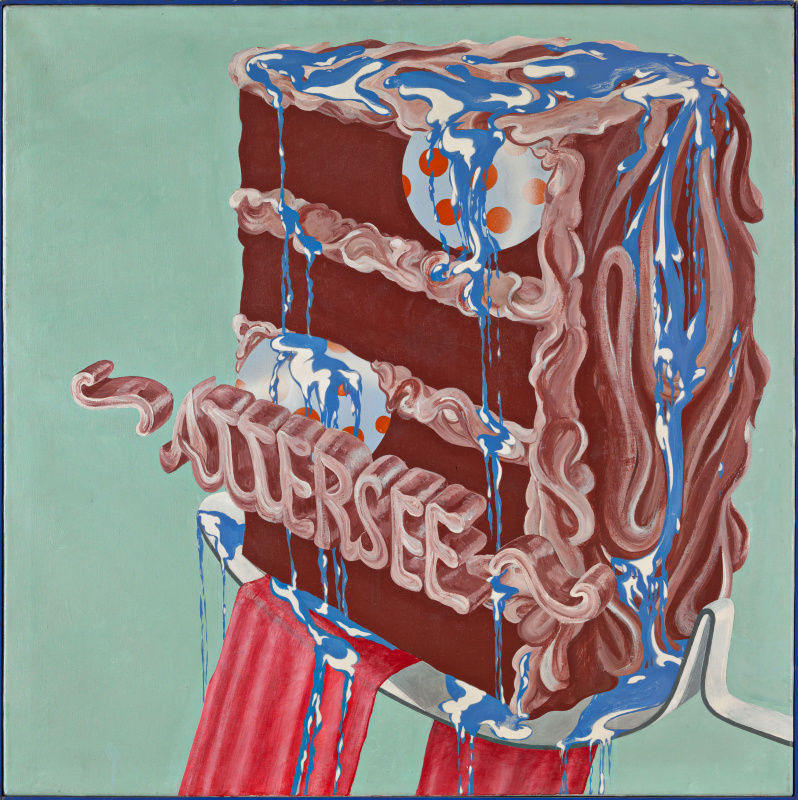 Кристиан Людвиг Аттерзее, «Торт с пищевыми шариками и голубым кремом» (1967)
