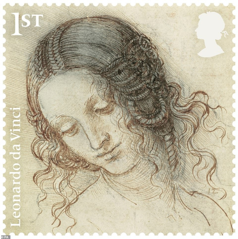 Британская почта выпустила марки к 500-летию со дня смерти Леонардо да Винчи Леонардо, Винчи, Калиоти, который, марок, также, Набросок, большой, самой, конной, статуи, заявил, Альберта, Виктории, Музея, которая, включает, модель, прототип, вылепил