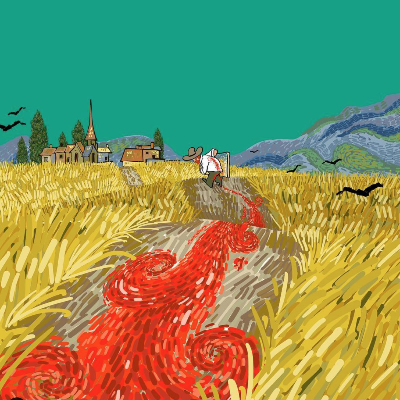 Звездная, звездная ночь. Трогательные истории о Ван Гоге от иранского карикатуриста Могаддам, Могаддама, среди, художник, художников, иллюстрации, своих, Карими, Алиреза, оммажи, встретить, можно, рисунки, Винсента, картины, вдохновения, работ, наблюдающим, разглядывая, самому