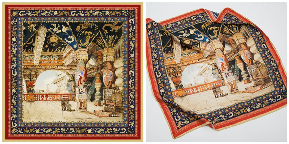 Третьяковская галерея представляет коллекцию платков с принтами картин известных художников