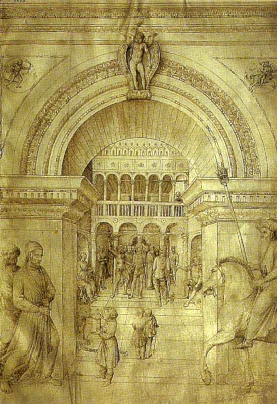 Якопо Беллини, Бичевание Христово, 1450-е гг., Лувр