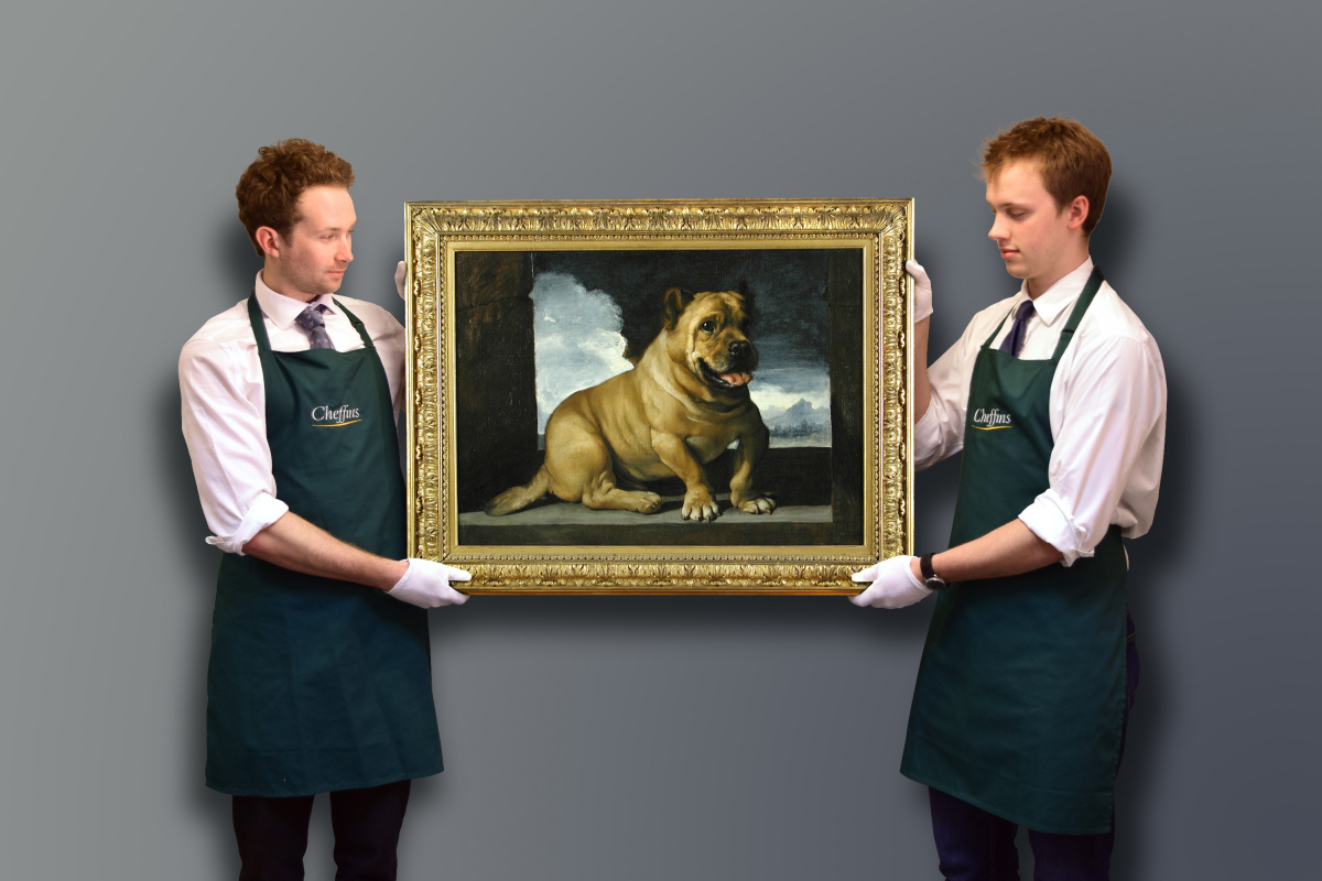 Italian Mastiff has been attributed to the  Old Master Guercino