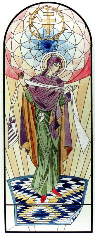 Эскиз витража, 1926
 Бумага, акварель (источник изображения)