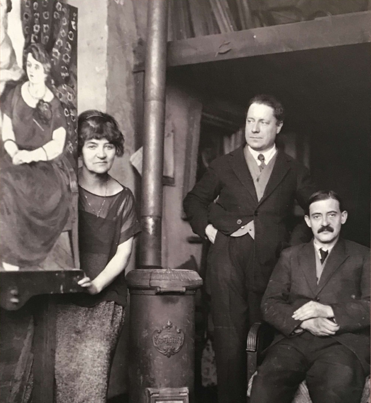Слева направа: Сюзанна Валадон с картиной, Андре Уттер, Морис Утрилло
