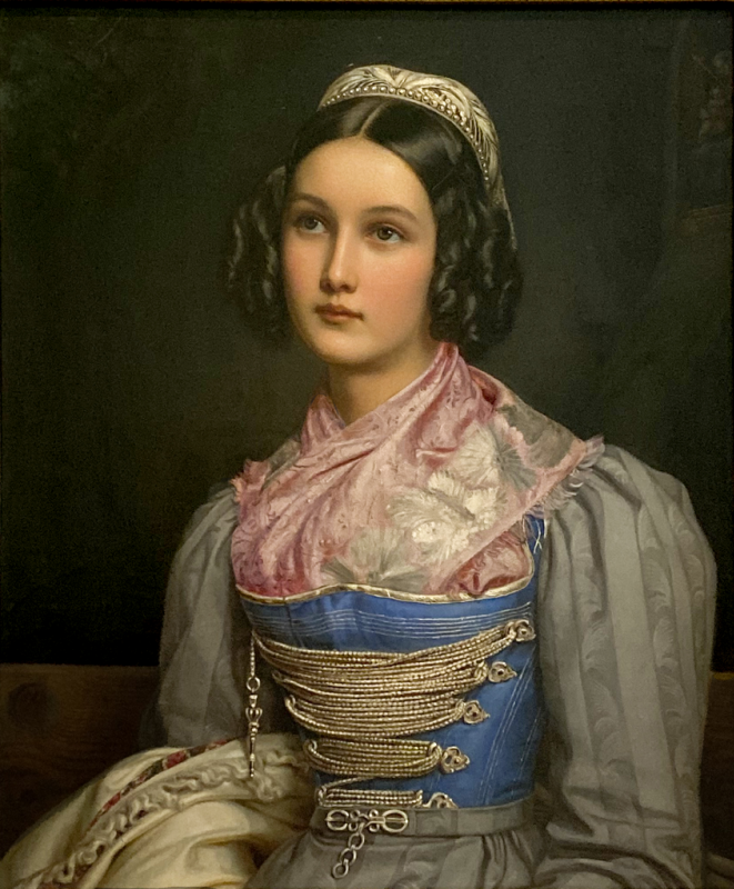 Йозеф Карл Штилер. Элен Зедлмайр, дочь сапожника, приказчица в агазине игрушек. 1830. Дворец Нимфенб