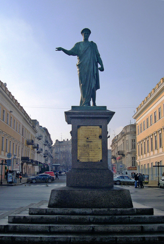 Иван Мартос, памятник дюку де Ришельё в Одессе, открыт в 1828 году
