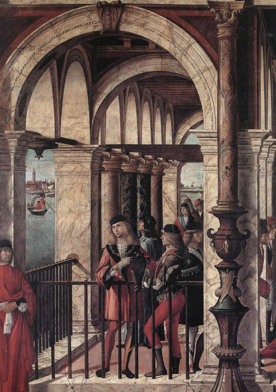 Фрагмент картины Витторе Карпаччо «Приезд английских послов ко двору короля Бретани»