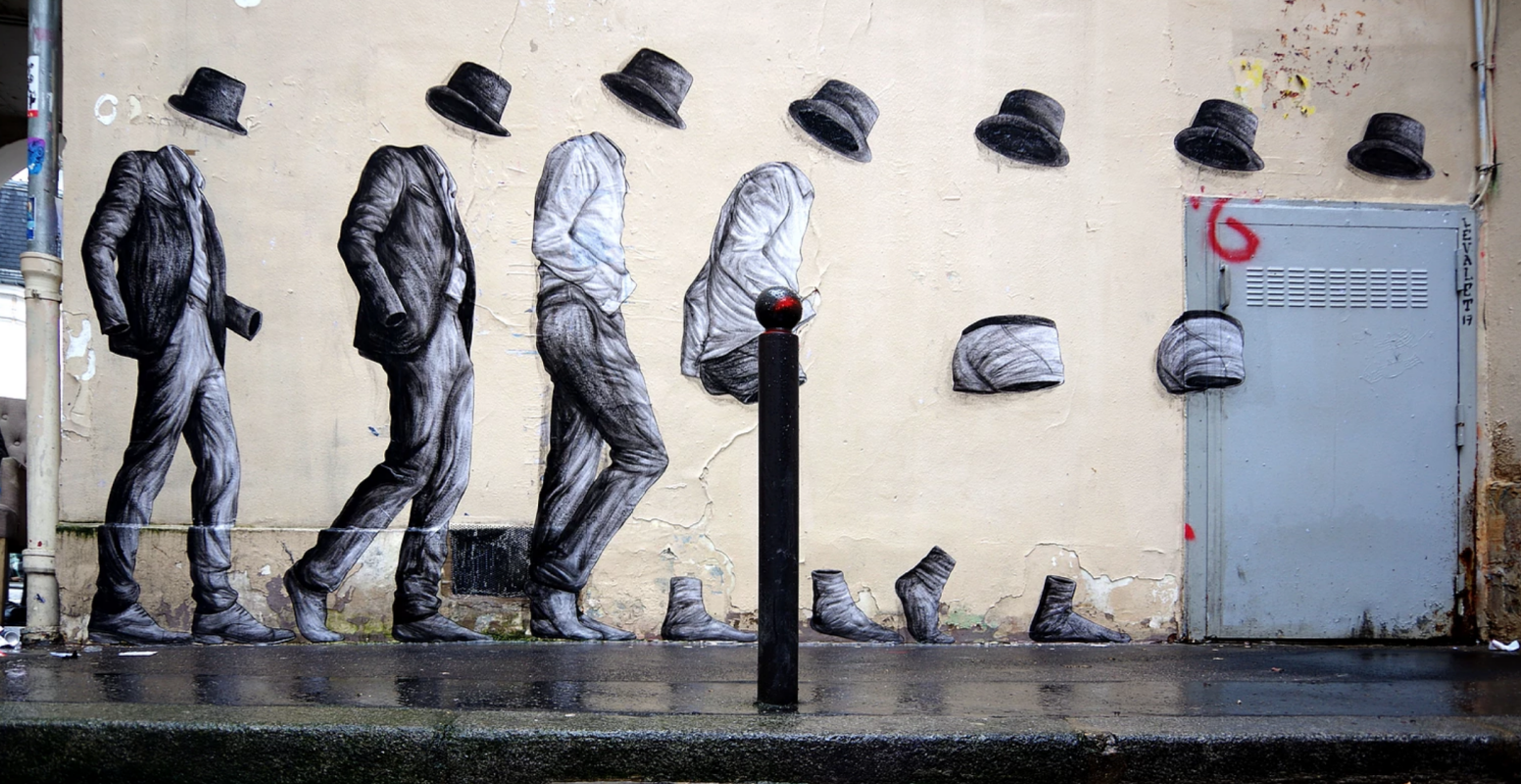 Измененная реальность: ироничные рисунки уличного художника из Парижа