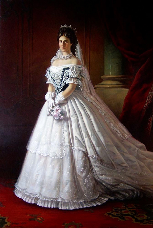 Сисси в коронационном венгерском платье, 1867 г.