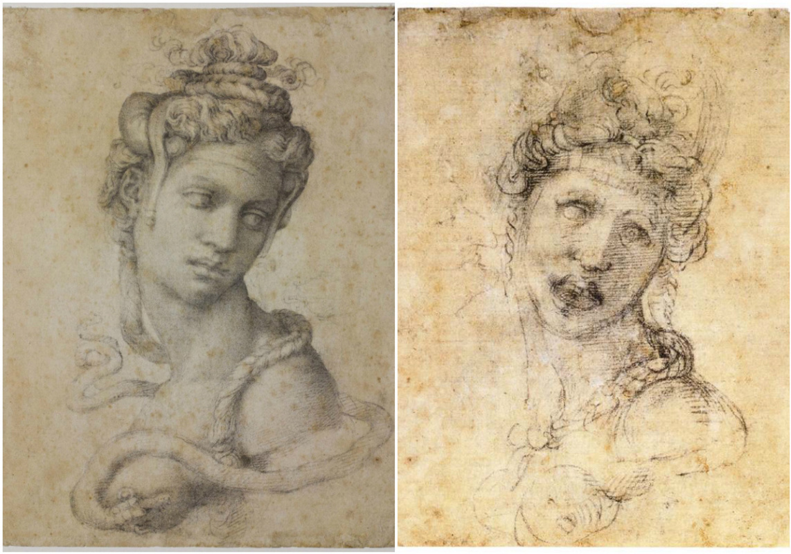 В Риме показывают обнаруженные двойные рисунки Микеланджело