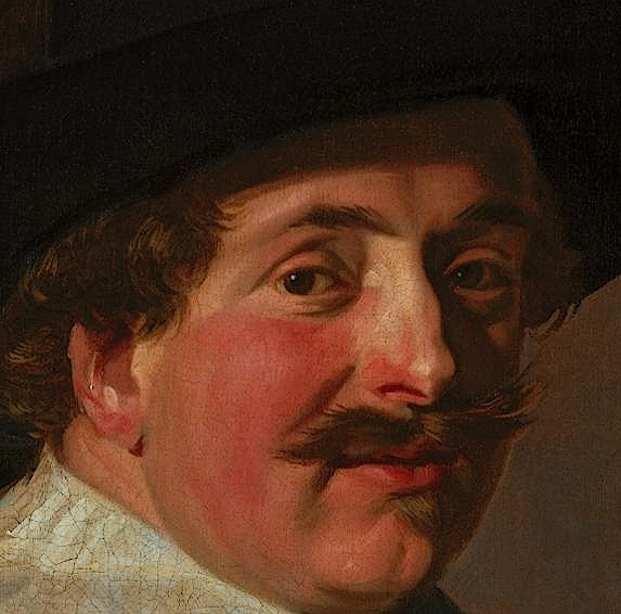 Портрет мужчины в шляпе с правой рукой на груди